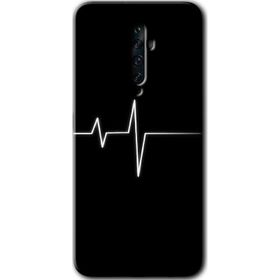 Oppo Reno 2Z Heart Rytm Baskılı Uyumlu Silikon Kılıf
