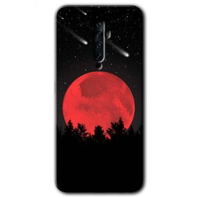 Oppo Reno 2Z Kanlı Ay Baskılı Uyumlu Silikon Kılıf