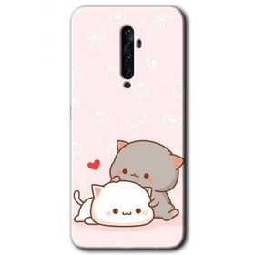 Oppo Reno 2Z Kedi Aşkı Baskılı Uyumlu Silikon Kılıf