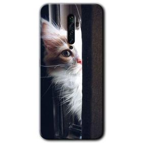 Oppo Reno 2Z Kedi Bakışı Baskılı Uyumlu Silikon Kılıf