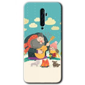 Oppo Reno 2Z Kış Pikniği Baskılı Uyumlu Silikon Kılıf
