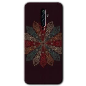 Oppo Reno 2Z Mandala Flower Wal Baskılı Uyumlu Silikon Kılıf