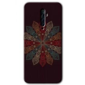 Oppo Reno 2Z Mandala Flower Wal Baskılı Uyumlu Silikon Kılıf