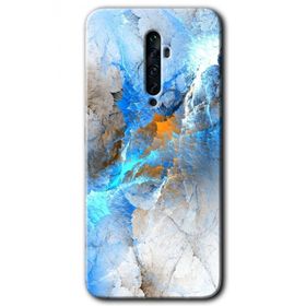 Oppo Reno 2Z Mavi Buzul Baskılı Uyumlu Silikon Kılıf