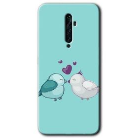 Oppo Reno 2Z Mutlu Kuşlar Baskılı Uyumlu Silikon Kılıf