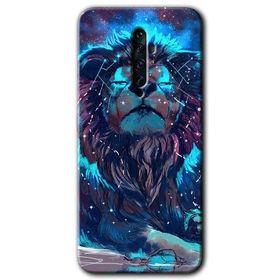 Oppo Reno 2Z Neon Aslan Baskılı Uyumlu Silikon Kılıf