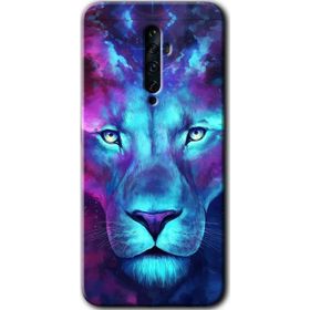 Oppo Reno 2Z Neon Lion Baskılı Uyumlu Silikon Kılıf