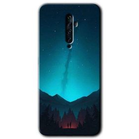 Oppo Reno 2Z Night Fores Mount Baskılı Uyumlu Silikon Kılıf