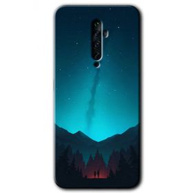 Oppo Reno 2Z Night Fores Mount Baskılı Uyumlu Silikon Kılıf