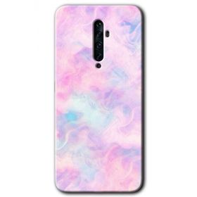Oppo Reno 2Z Pembe Duman Baskılı Uyumlu Silikon Kılıf