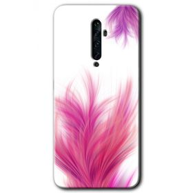Oppo Reno 2Z Pembe Tüy Baskılı Uyumlu Silikon Kılıf