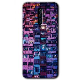 Oppo Reno 2Z Şehir Görünümü Baskılı Uyumlu Silikon Kılıf