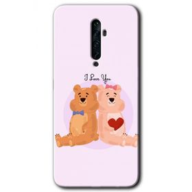 Oppo Reno 2Z Sevgili Ayıcık Baskılı Uyumlu Silikon Kılıf