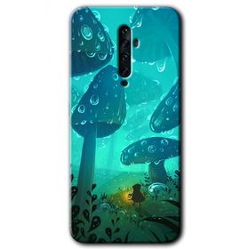 Oppo Reno 2Z Silhoutte Dropss Baskılı Uyumlu Silikon Kılıf