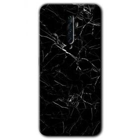 Oppo Reno 2Z Siyah Mermer Baskılı Uyumlu Silikon Kılıf
