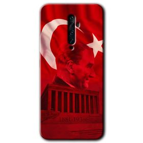 Oppo Reno 2Z Siyah Mermer Desenli Y Harfi Baskılı Uyumlu Silikon Kılıf