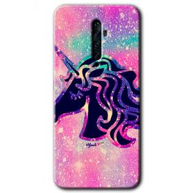 Oppo Reno 2Z Unicorn Kristal Baskılı Uyumlu Silikon Kılıf