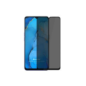 Oppo Reno 3 5D Ekran Koruyucu Kırılmaz Cam Karartmalı Hayalet Cam Privacy Tam Kapatan