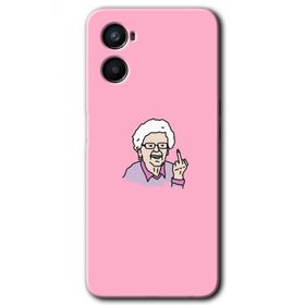 Oppo Reno 3 Bad Grandmother Baskılı Uyumlu Silikon Kılıf