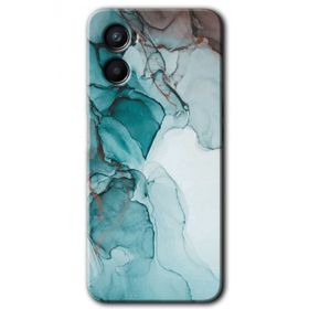 Oppo Reno 3 Buzul Mermer Baskılı Uyumlu Silikon Kılıf