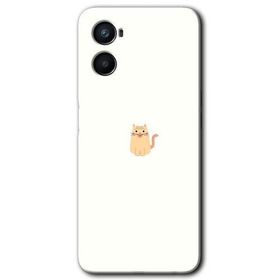 Oppo Reno 3 Cat Minimalism Baskılı Uyumlu Silikon Kılıf