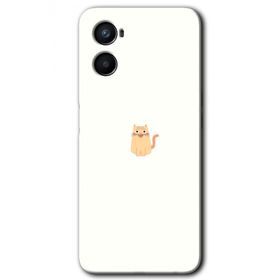 Oppo Reno 3 Cat Minimalism Baskılı Uyumlu Silikon Kılıf