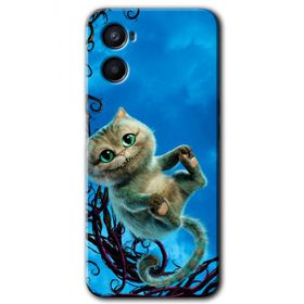 Oppo Reno 3 Çılgın Kedi Baskılı Uyumlu Silikon Kılıf