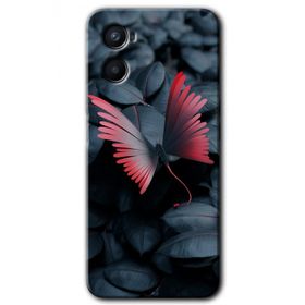 Oppo Reno 3 Dark Butterfly Baskılı Uyumlu Silikon Kılıf