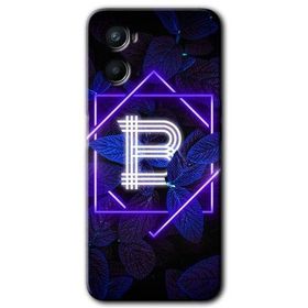 Oppo Reno 3 Dark Neon Yaprak B Harfi Baskılı Uyumlu Silikon Kılıf