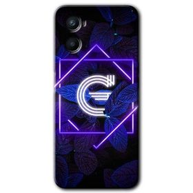 Oppo Reno 3 Dark Neon Yaprak G Harfi Baskılı Uyumlu Silikon Kılıf
