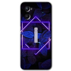 Oppo Reno 3 Dark Neon Yaprak İ Harfi Baskılı Uyumlu Silikon Kılıf