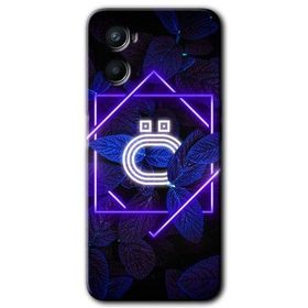 Oppo Reno 3 Dark Neon Yaprak Ö Harfi Baskılı Uyumlu Silikon Kılıf