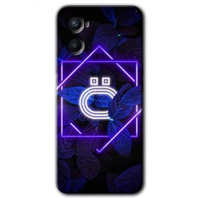 Oppo Reno 3 Dark Neon Yaprak Ö Harfi Baskılı Uyumlu Silikon Kılıf
