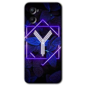 Oppo Reno 3 Dark Neon Yaprak Y Harfi Baskılı Uyumlu Silikon Kılıf