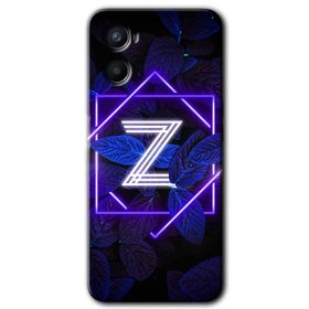 Oppo Reno 3 Dark Neon Yaprak Z Harfi Baskılı Uyumlu Silikon Kılıf