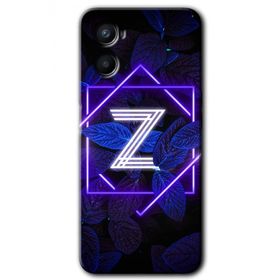 Oppo Reno 3 Dark Neon Yaprak Z Harfi Baskılı Uyumlu Silikon Kılıf