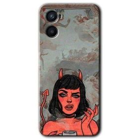 Oppo Reno 3 Devil Girl Baskılı Uyumlu Silikon Kılıf