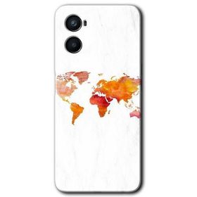 Oppo Reno 3 Dünya Haritası Baskılı Uyumlu Silikon Kılıf