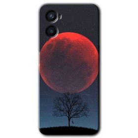 Oppo Reno 3 Kanlı Ay Baskılı Uyumlu Silikon Kılıf