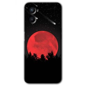 Oppo Reno 3 Kanlı Ay Baskılı Uyumlu Silikon Kılıf