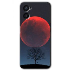Oppo Reno 3 Kanlı Ay Baskılı Uyumlu Silikon Kılıf
