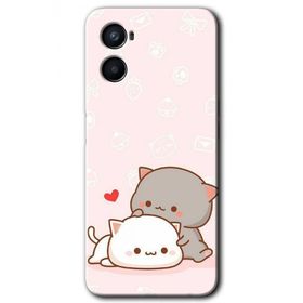 Oppo Reno 3 Kedi Aşkı Baskılı Uyumlu Silikon Kılıf