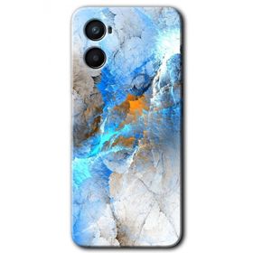 Oppo Reno 3 Mavi Buzul Baskılı Uyumlu Silikon Kılıf