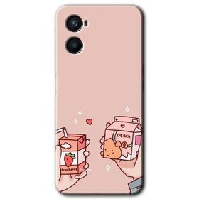 Oppo Reno 3 Meyveli Süt Baskılı Uyumlu Silikon Kılıf