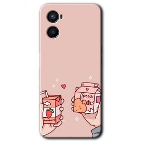 Oppo Reno 3 Meyveli Süt Baskılı Uyumlu Silikon Kılıf