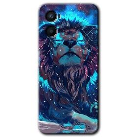 Oppo Reno 3 Neon Aslan Baskılı Uyumlu Silikon Kılıf