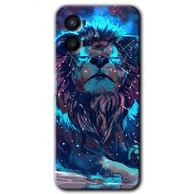 Oppo Reno 3 Neon Aslan Baskılı Uyumlu Silikon Kılıf
