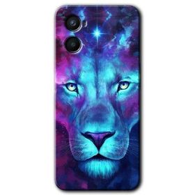Oppo Reno 3 Neon Lion Baskılı Uyumlu Silikon Kılıf