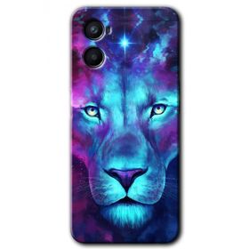 Oppo Reno 3 Neon Lion Baskılı Uyumlu Silikon Kılıf