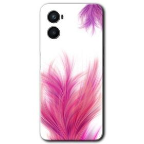 Oppo Reno 3 Pembe Tüy Baskılı Uyumlu Silikon Kılıf